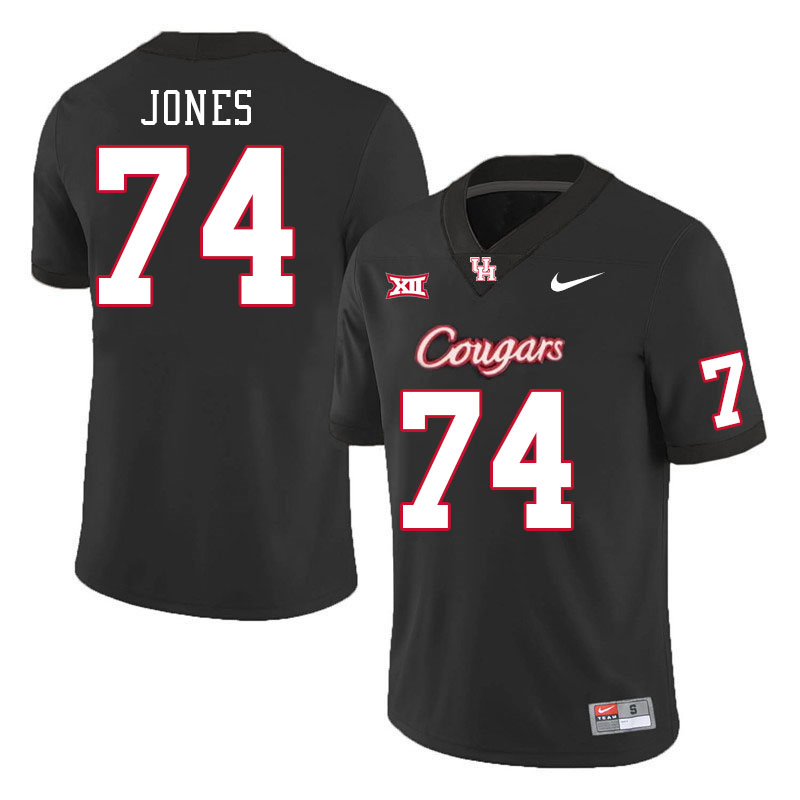 Houston Cougars #74 Josh Jones College Football Jerseys Stitched Sale-Black
